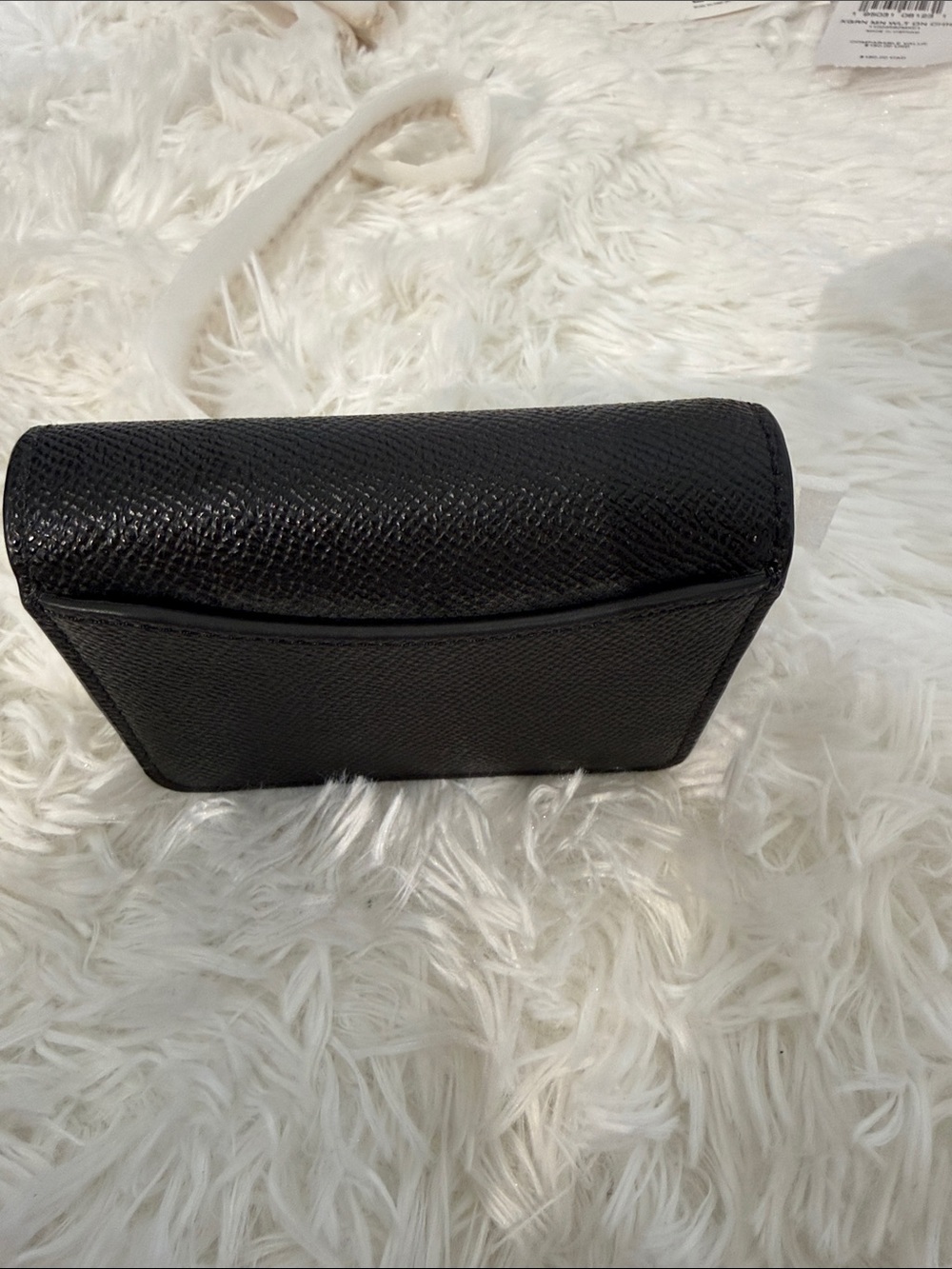 COACH Black Mini Wallet On A Chain - Picture 8 of 13